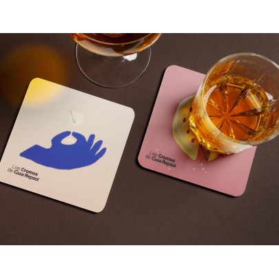 Sous-verre en liège et RPET. 2