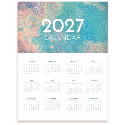 Calendario de pared lámina