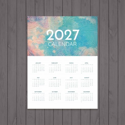 Calendario de pared lámina 2